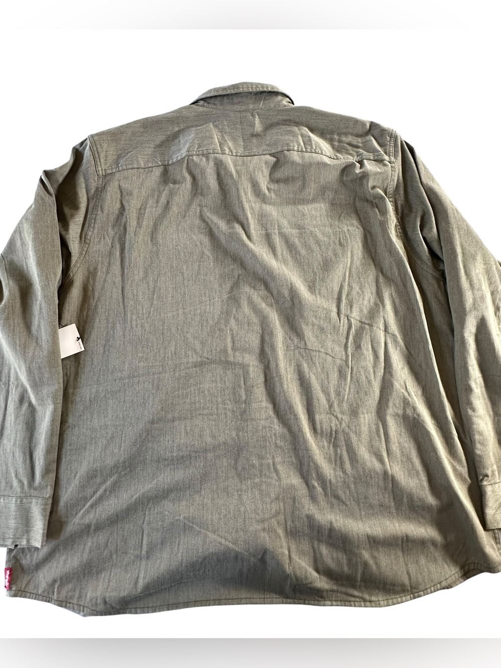 Wrangler Olive Green Long-Sleeve Button-Down Shirt 2XL NWT - Picture 7 of 13